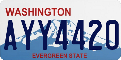 WA license plate AYY4420