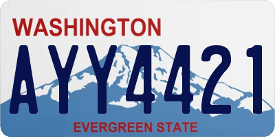 WA license plate AYY4421