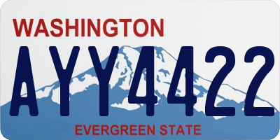 WA license plate AYY4422