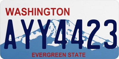 WA license plate AYY4423