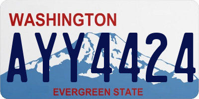 WA license plate AYY4424