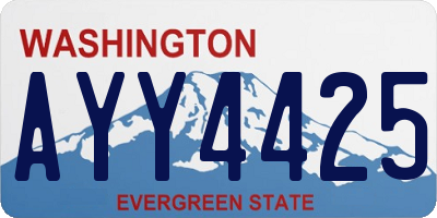 WA license plate AYY4425