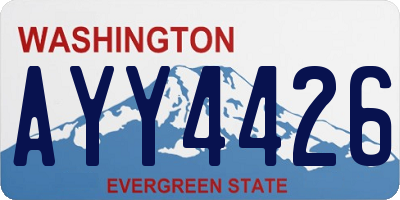 WA license plate AYY4426