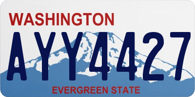 WA license plate AYY4427