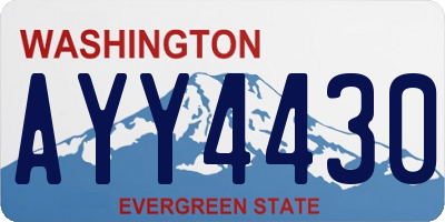 WA license plate AYY4430