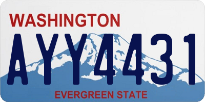 WA license plate AYY4431