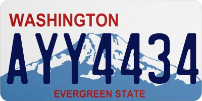 WA license plate AYY4434