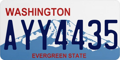 WA license plate AYY4435