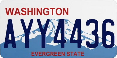 WA license plate AYY4436