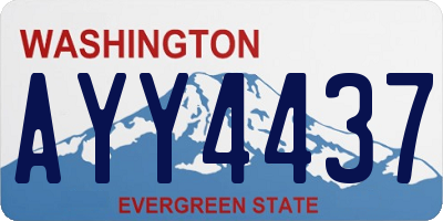 WA license plate AYY4437