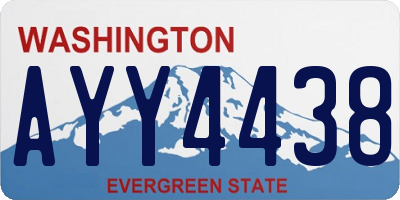 WA license plate AYY4438