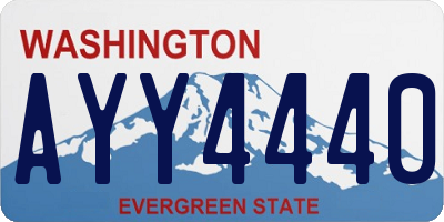 WA license plate AYY4440