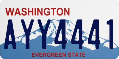 WA license plate AYY4441