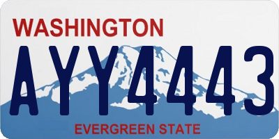 WA license plate AYY4443