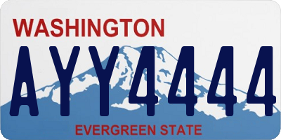 WA license plate AYY4444