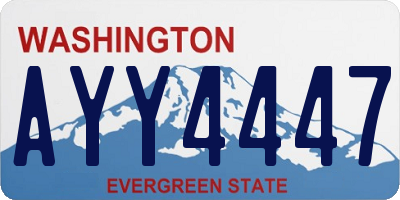 WA license plate AYY4447