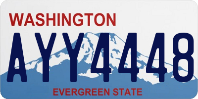 WA license plate AYY4448