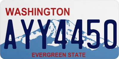 WA license plate AYY4450