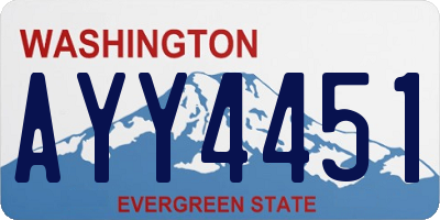 WA license plate AYY4451