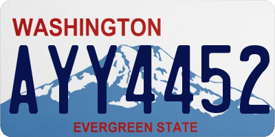 WA license plate AYY4452