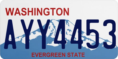 WA license plate AYY4453