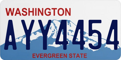 WA license plate AYY4454