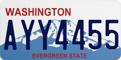 WA license plate AYY4455