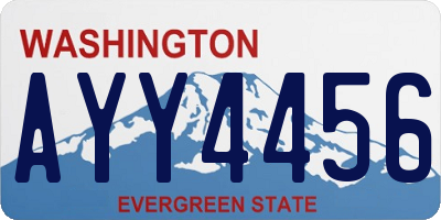 WA license plate AYY4456