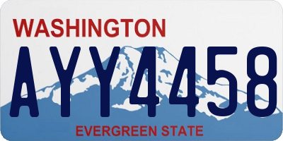 WA license plate AYY4458