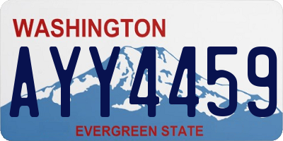 WA license plate AYY4459