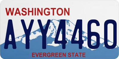 WA license plate AYY4460