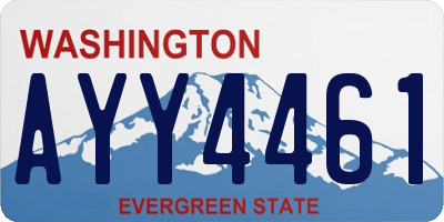 WA license plate AYY4461