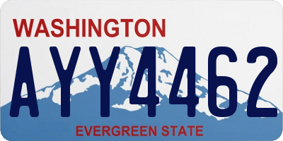 WA license plate AYY4462