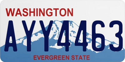 WA license plate AYY4463