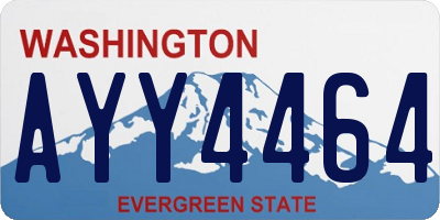 WA license plate AYY4464