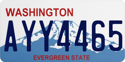 WA license plate AYY4465