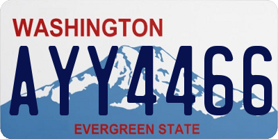 WA license plate AYY4466