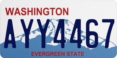 WA license plate AYY4467