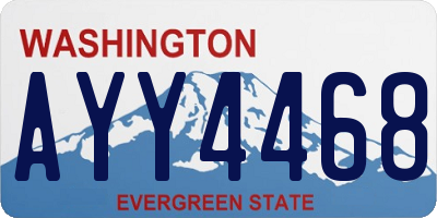 WA license plate AYY4468