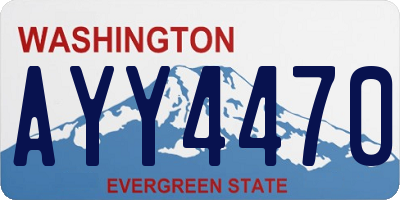 WA license plate AYY4470