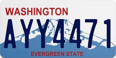 WA license plate AYY4471