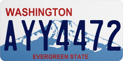 WA license plate AYY4472