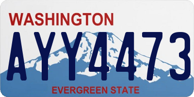 WA license plate AYY4473