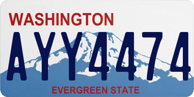 WA license plate AYY4474