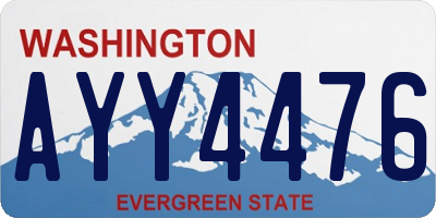 WA license plate AYY4476