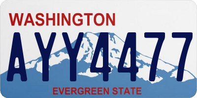 WA license plate AYY4477