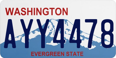 WA license plate AYY4478