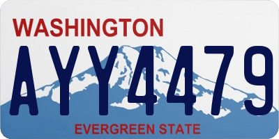 WA license plate AYY4479