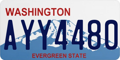 WA license plate AYY4480