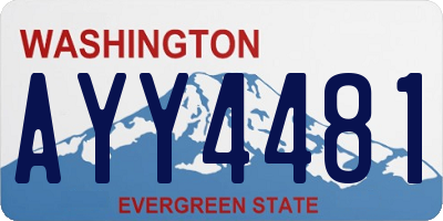 WA license plate AYY4481